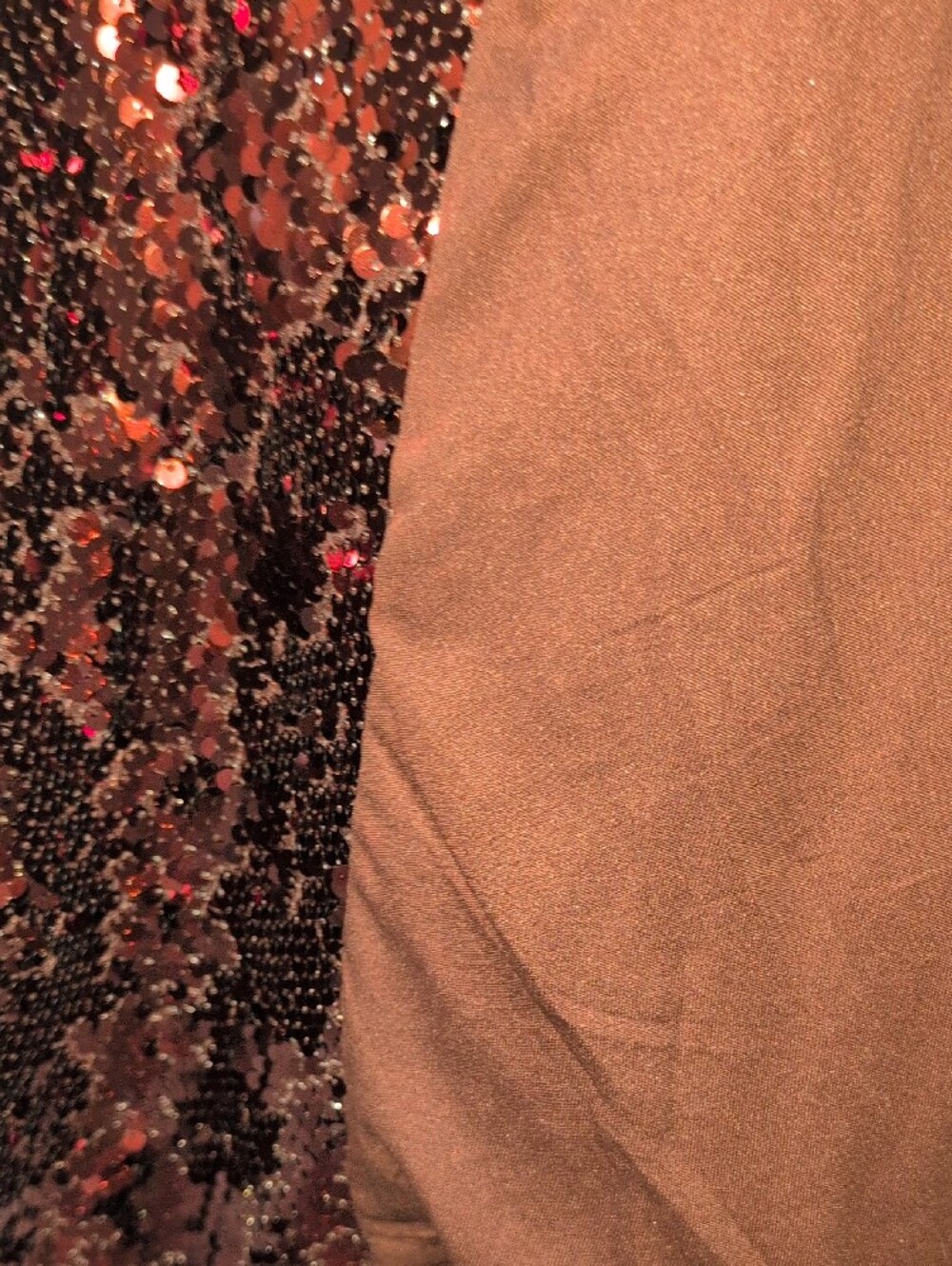 Bronze Sequin Feather-Cuff Blazer - Picture 9 of 15